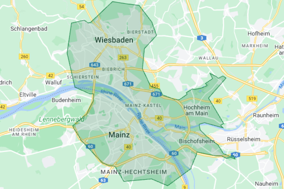 Liefergebiet Mainz.