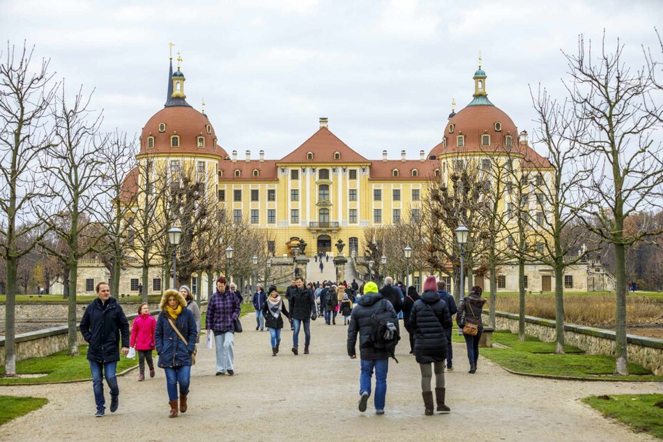 Wichtige sächsische Reisedestination: Schloss Moritzburg.
