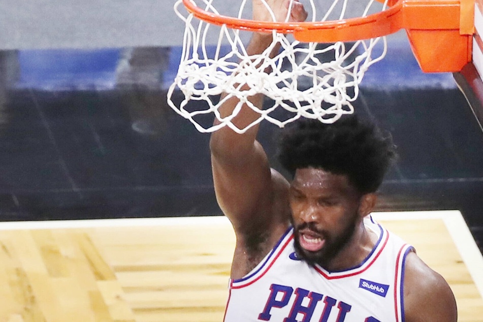 76ers center Joel Embiid scored 17 points in Philly's big win against the Hawks on Wednesday night