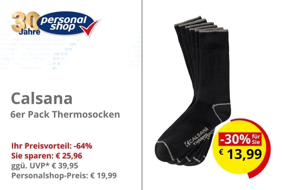 Calsana 6er Pack Thermosocken