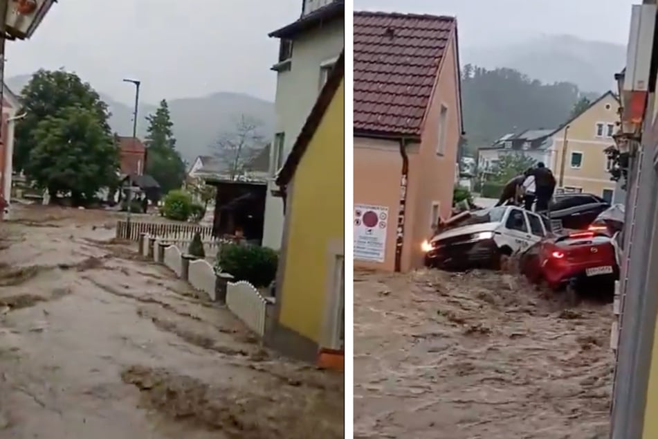 Nach Starkregen: Dorf versinkt im Hochwasser