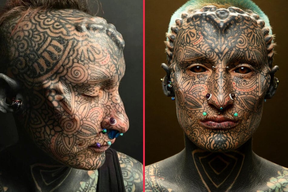 Most inked woman in the world reveals most painful tattoo