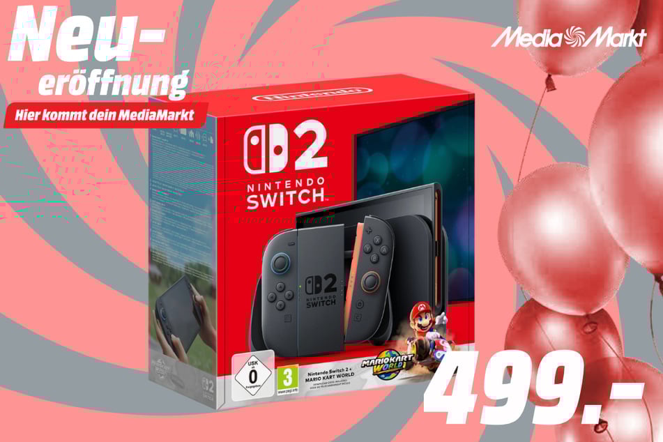 Nintendo Switch 2 plus Mario Kart World für 499 Euro.