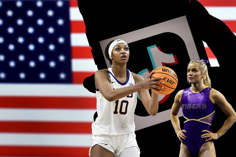 The US government's potential ban on TikTok could be a game-changer for college athletes like Olivia Dunne (r.) and Angel Reese (l.), who both rely on the platform for their NIL contracts.