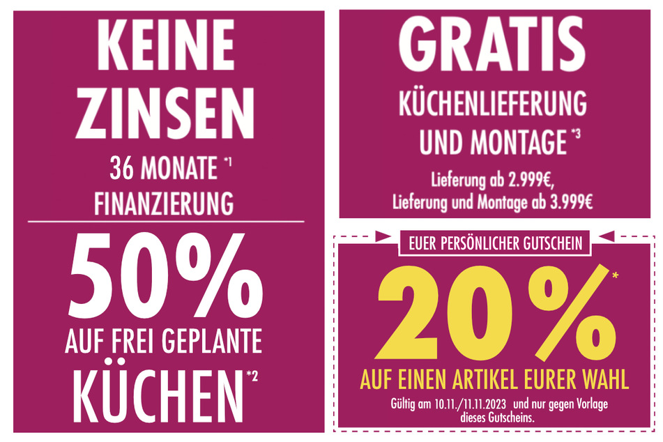 Mit einem Klick auf das Bild den Coupon für 20 Prozent auf einen Artikel herunterladen.