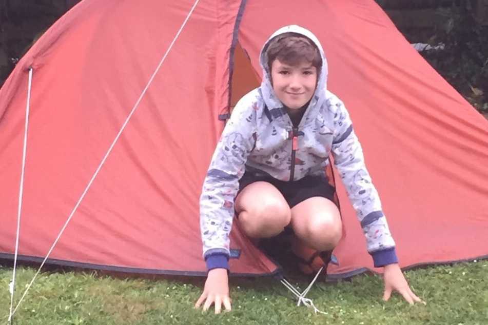 Max Woosey (13) startete als 10-jähriger Camper auf dem Familiengrundstück.