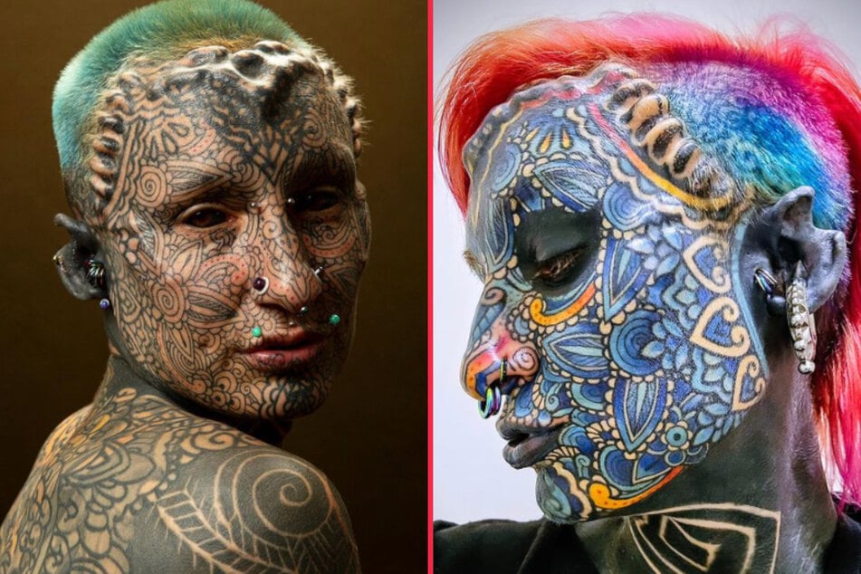 Esperance Fuerizina has become the world's most tattooed woman.