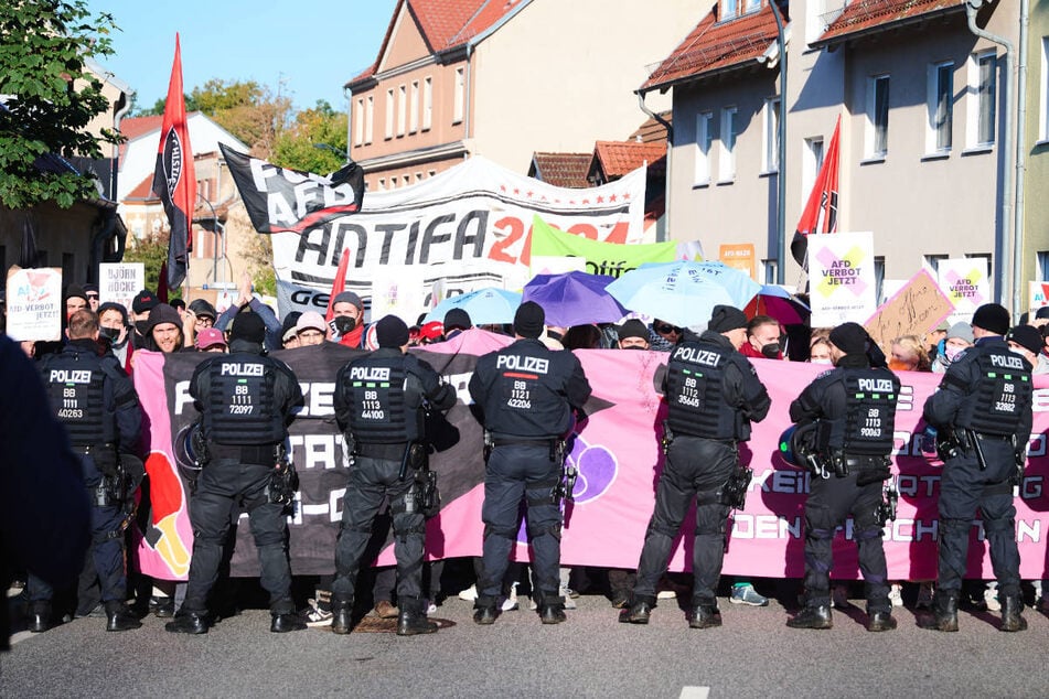 Mehrere Bündnisse wollen in Jüterbog erneut gegen die AfD protestieren. (Archivfoto)