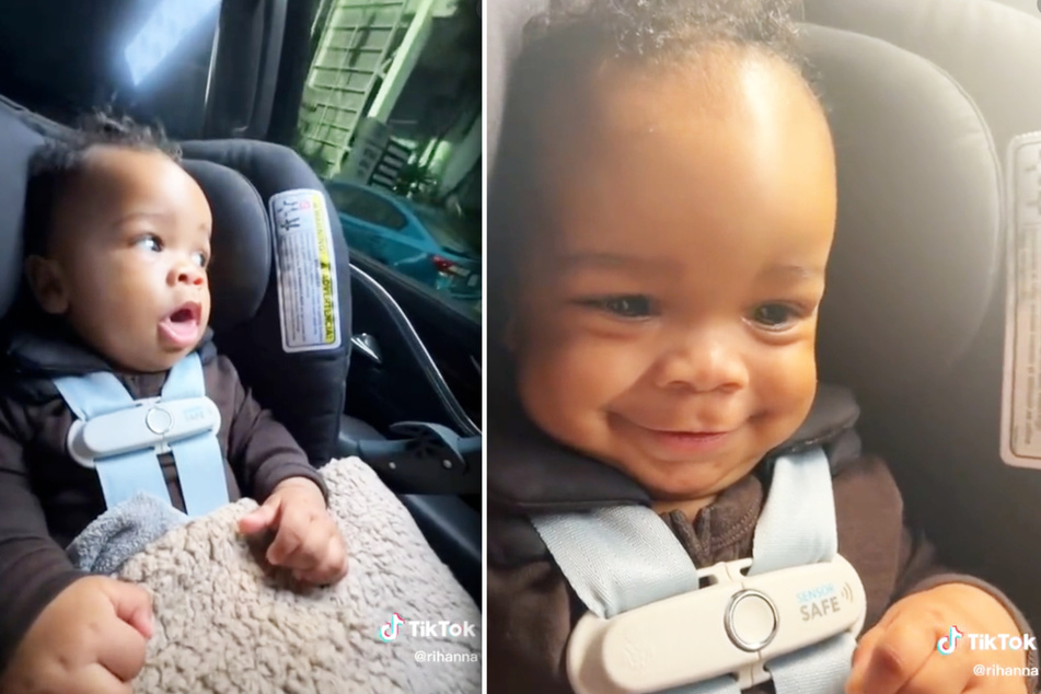 Auf Rihannas offiziellem TikTok-Account gibt es nur ein Video: Darin zeigt sie ihren Sohn, der im Kindersitz im Auto lustige Grimassen zieht und lacht.