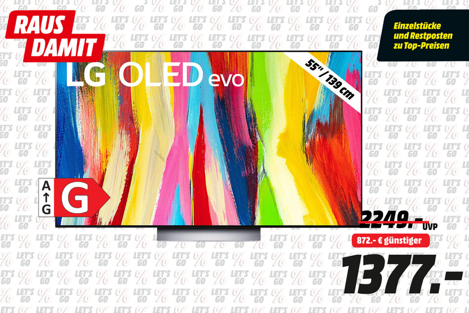 55-Zoll LG-Fernseher für 1.377 statt 2.249 Euro.