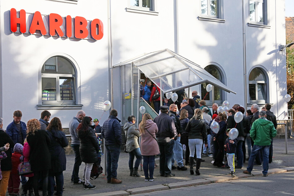 Alle wollten Haribo: 2018 standen die Kunden Schlange nach dem Umbau des Fabrikverkaufs in Wilkau-Haßlau.