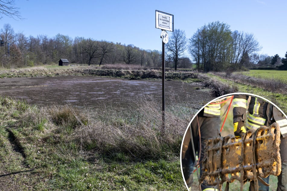 Chemnitz: Chemnitzer Feuerwehr rettet Vater und Sohn aus dem Matsch