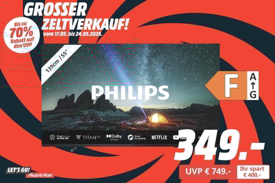 55-Zoll Philips-Fernseher für 349 statt 749 Euro.