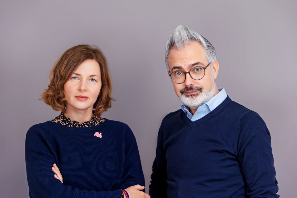Die Grafikerin Monika Grobel und Fotograf Amac Garbe.