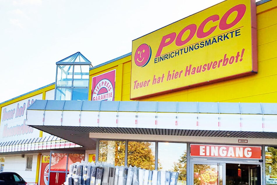Der POCO-Markt in der Lechwiesenstraße 70 in Landsberg am Lech.