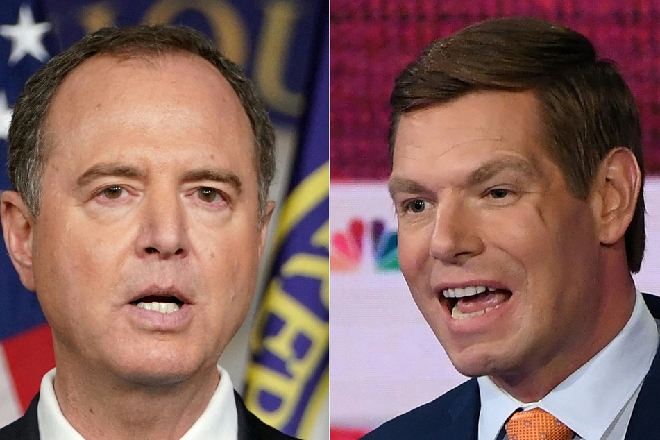Representatives Adam Schiff (l) and Eric Swalwell may be removed from House committees if McCarthy is named Speaker of the House.