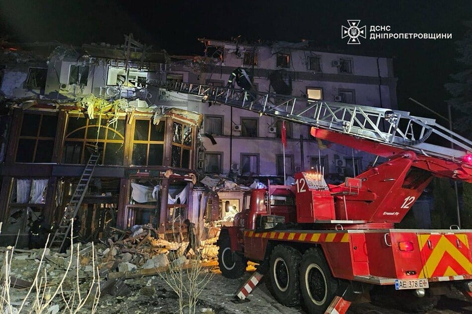 Emergency responders were still searching for survivors after the strike on a hotel in Zelensky's hometown.