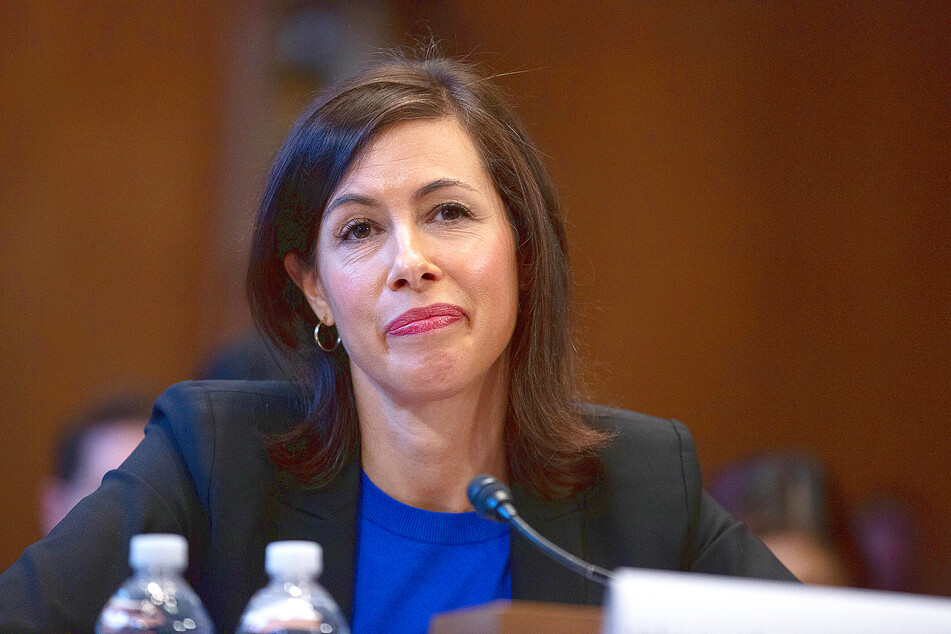Jessica Rosenworcel testifying before the United States Senate in 2020 while she was FCC Commissioner.