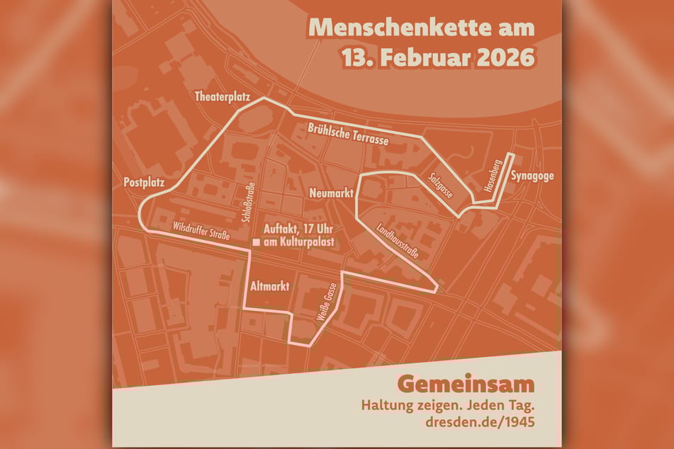 Das ist die geplante Strecke für die Menschenkette am Freitag.