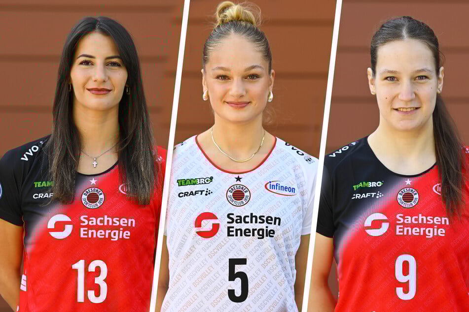 Auch Stamatia Kyparissi (22), Lotte Goertz (20) und Lena Linke (21, v.l.) verlassen den Klub.