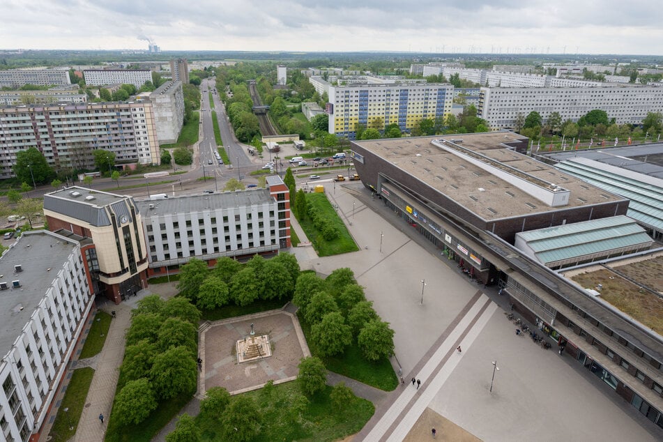 Im Plattenbau-Gebiet Halle-Neustadt leben rund 44.000 Menschen.