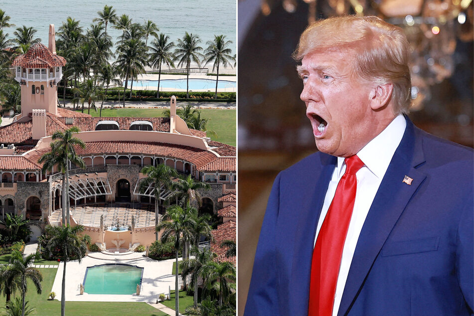 A worker at Donald Trump's Mar-a-Lago estate (l.) caused a surveillance room to flood back in October, and prosecutors suspect it may have been intentional.