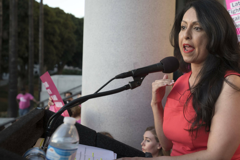 LA City Council President Nury Martinez, seen here at a 2017 Planned Parenthood rally.