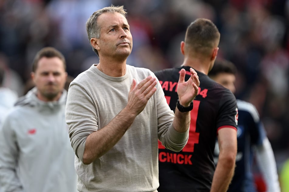 Trainer Kasper Hjulmand (54) droht bei Bayer 04 Leverkusen das Aus.
