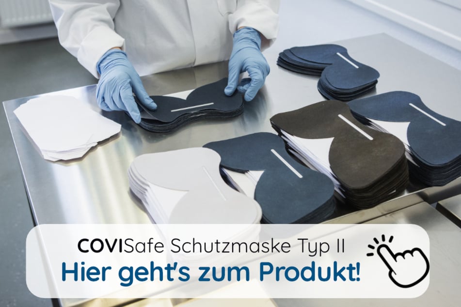 Die COVISafe Schutzmaske Typ II reagiert mit Viren und tötet diese ab.
