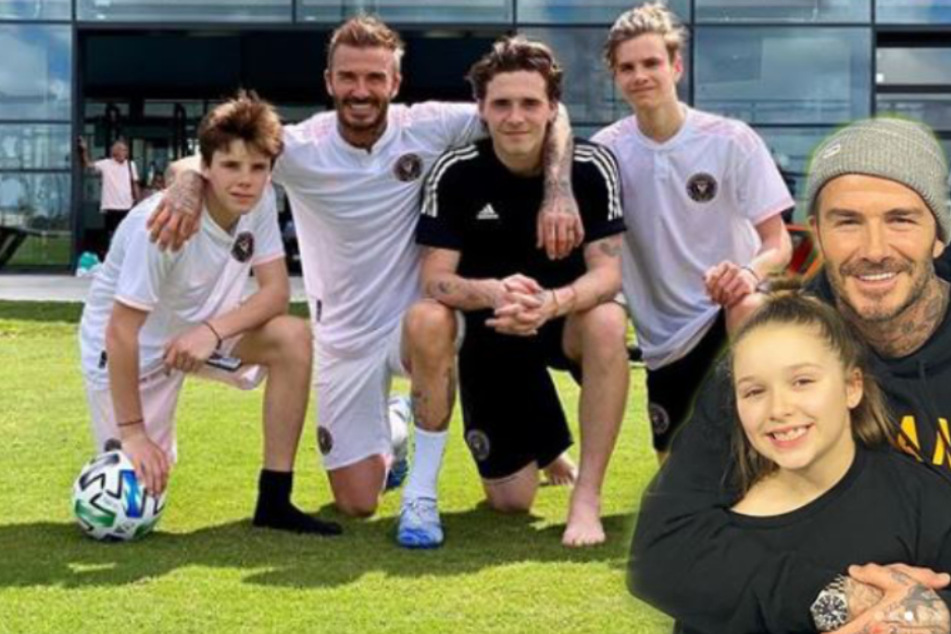 Während Corona-Pause: Hier zeigt Papa David den Beckhams sein neues Stadion
