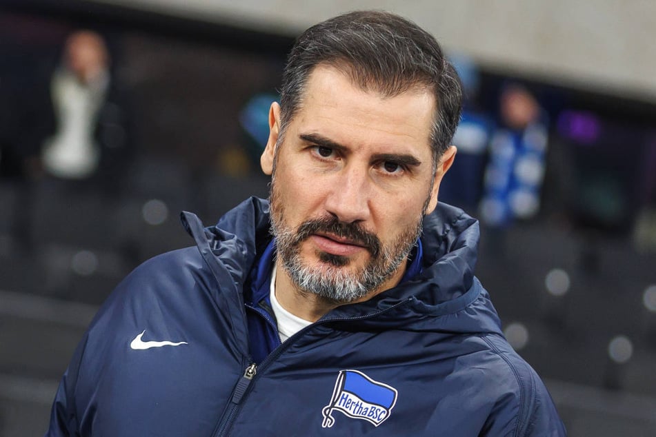 Hertha-Coach Cristian Fiél (44) weiß, dass am Samstag nur ein Sieg gegen Fortuna Düsseldorf zählt.