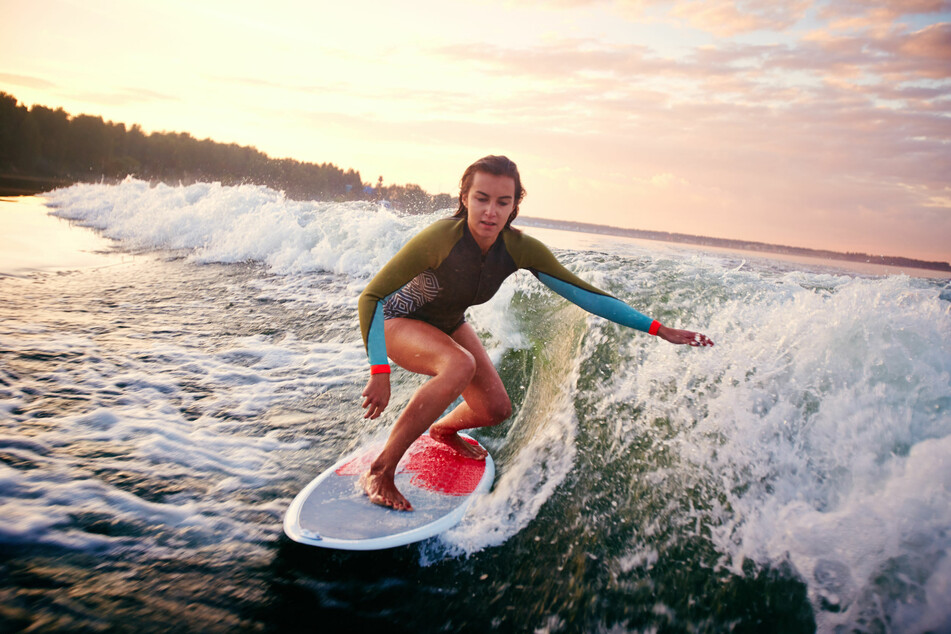 A women's surfing competition was set to start the next day at the same beach where the attack took place (stock image).