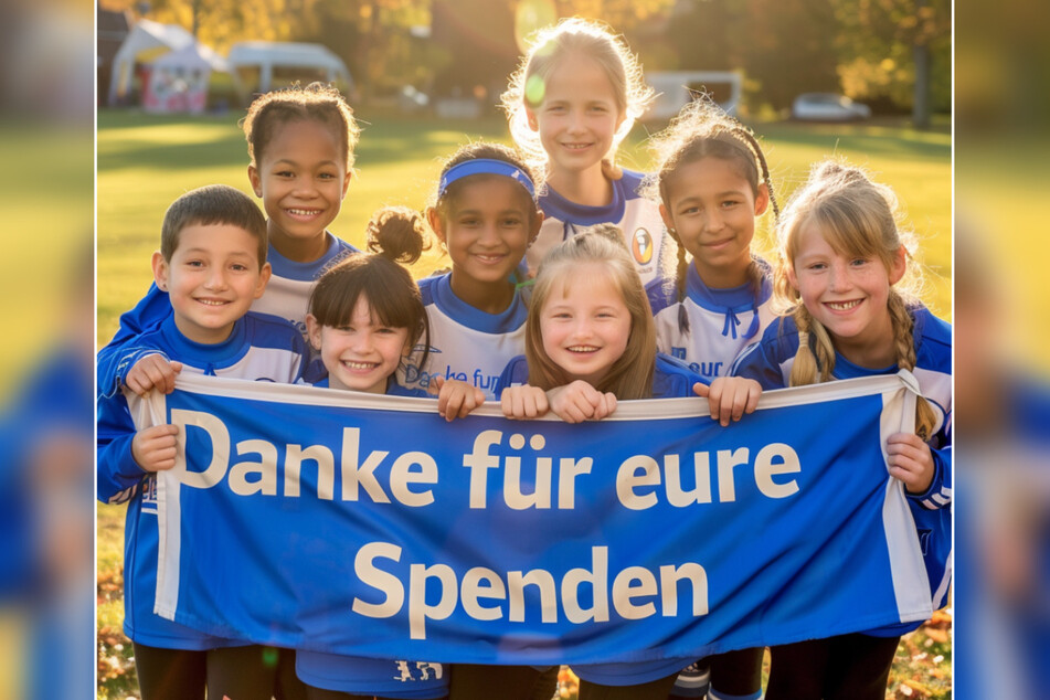 Der Sportverein "Turbine Leipzig" sammelt Spenden.