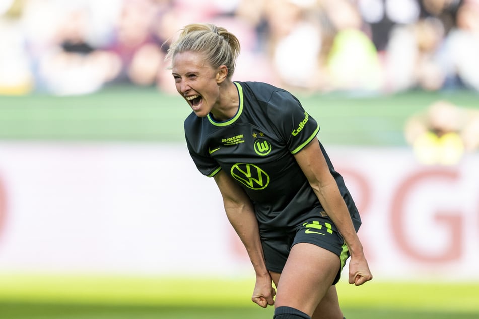 Rebecka Blomqvist bejubelt ihren Treffer zum 2:1.