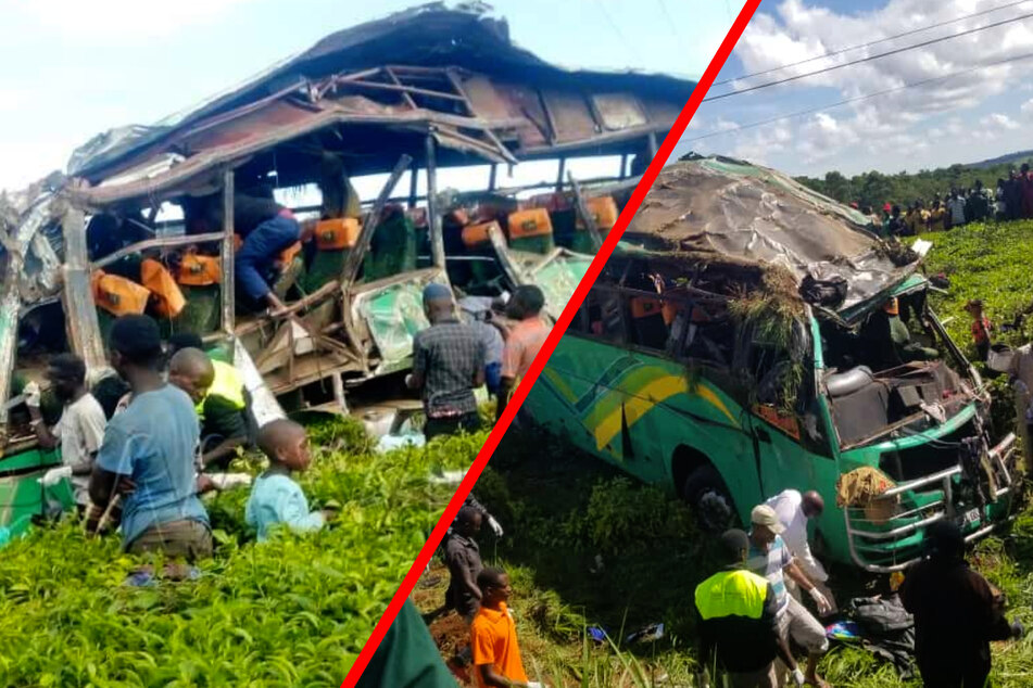 Fahrer raste sie in den Tod: Überladener Bus stürzt von Straße, mindestens 20 Menschen sterben