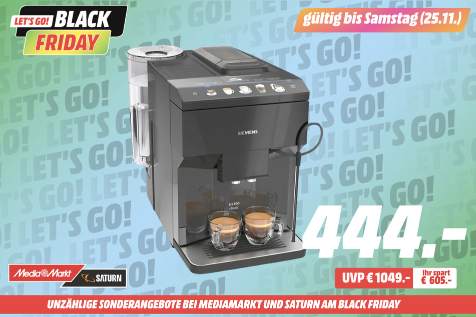 Siemens-Kaffeevollautomat für 444 statt 1.049 Euro.