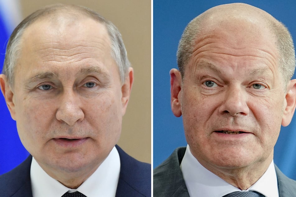 90 Minuten sprachen Olaf Scholz (64, SPD) und Wladimir Putin (69, links) miteinander. Der Kanzler drängte auf Waffenstillstand und Rückzug.