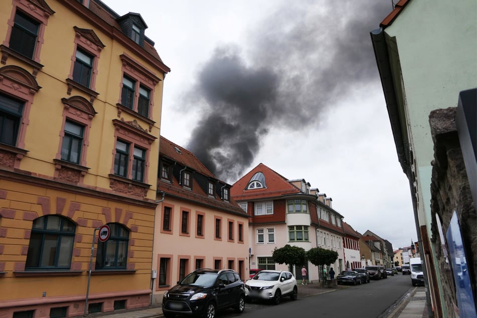Die Rauchwolke war schon von Weitem zu sehen.