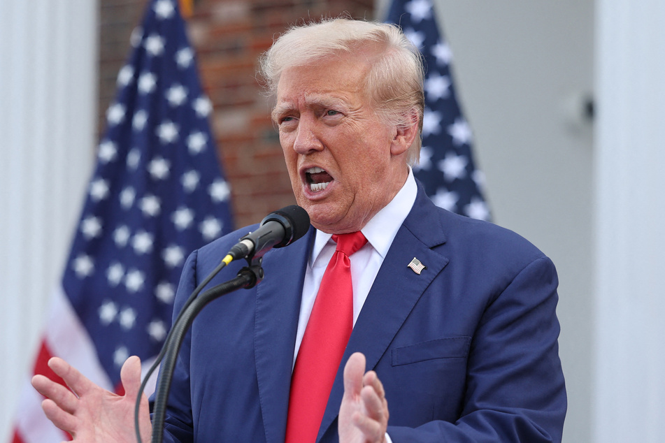 Donald Trump defended his recent personal attacks on Democratic rival Kamala Harris in a long-winded press conference at his golf club in New Jersey.