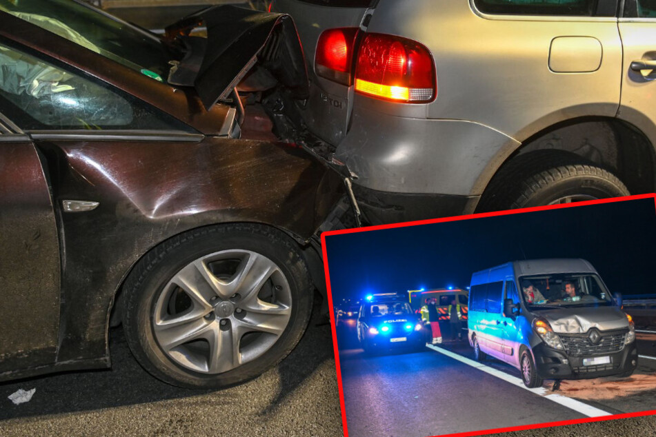 Unfall A4: Doppel-Crash auf der A4: Erst rauscht ein Transporter auf einen BMW, dann kracht's erneut!