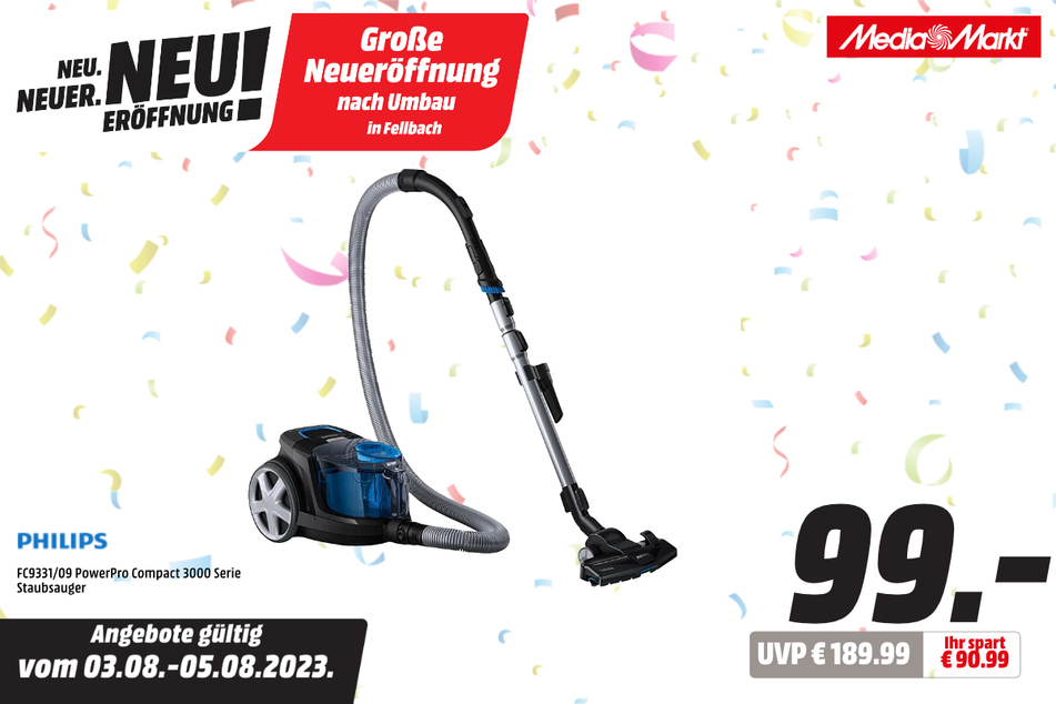 Philips-Staubsauger für 99 statt 189,99 Euro.