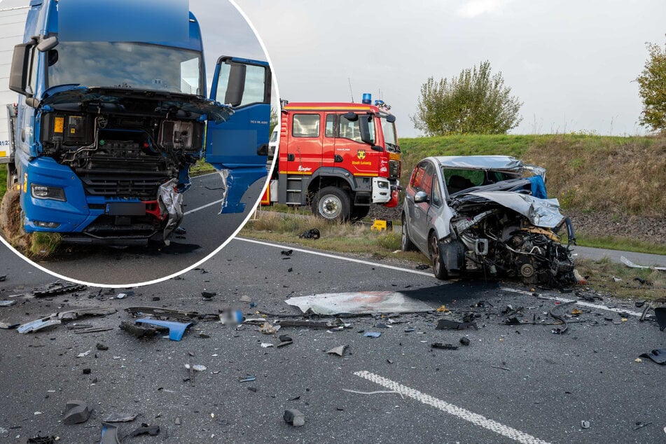 Ford und Lkw kollidieren: Tödlicher Unfall in Sachsen