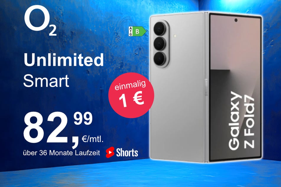Das Samsung Galaxy Z Fold7 im o2 Mobile Unlimited Smart für einmalig 1 Euro.