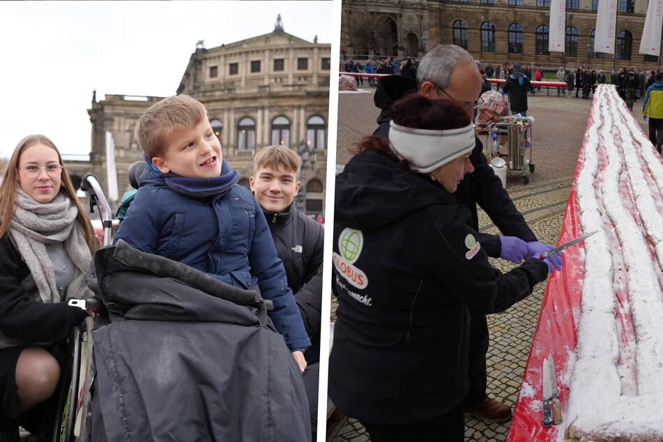 Dresden: 1022-Meter-Stollen in Dresden! Weihnachts-Weltrekord für den kleinen Louis (7)