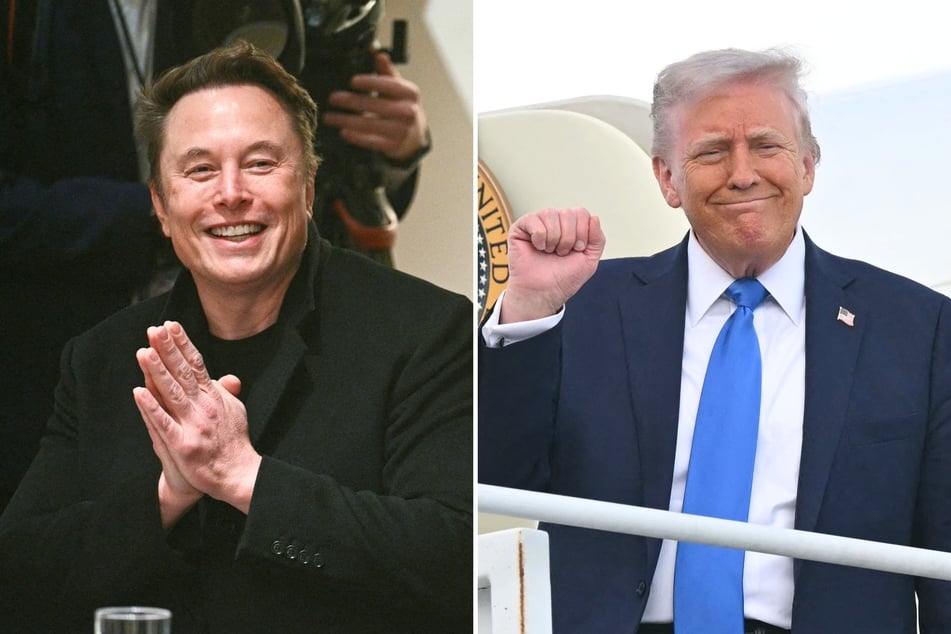 President Donald Trump (r.) recently asked the Supreme Court to grant Elon Musk's Department of Government Efficiency access to social security data.