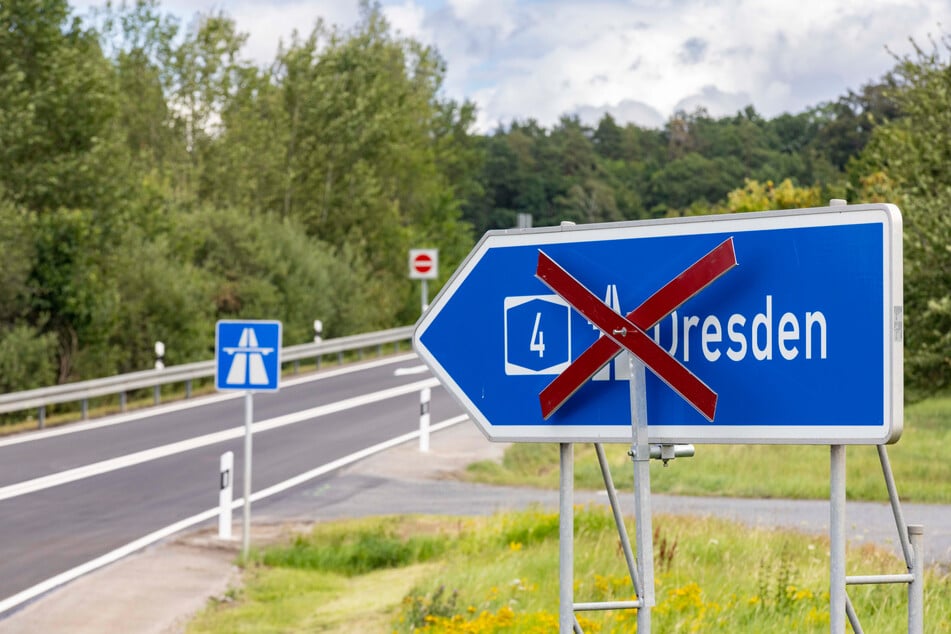 Bleibt länger gesperrt: die A4-Auffahrt Burkau. Gleiches gilt übrigens für die Abfahrt.