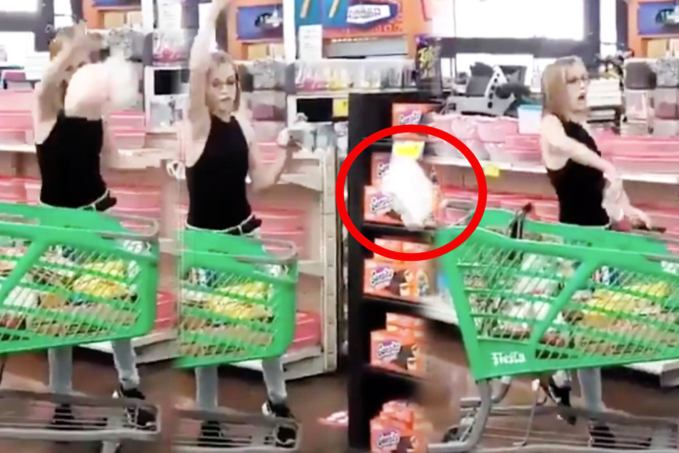 "Setzen Sie bitte ihre Maske auf?" Dann dreht diese Frau im Supermarkt komplett durch!