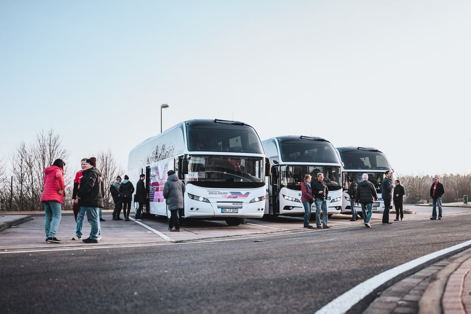 Die drei Busse bringen die Fans nach Mannheim zum Pokalfinale des DSC.