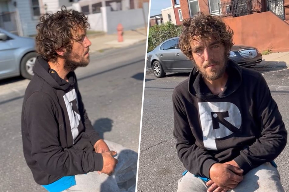 This is what this homeless man looked like before his makeover.