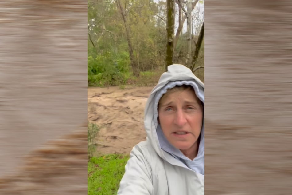 US-Moderatorin Ellen DeGeneres (64) zeigt auf Instagram die Überschwemmungen nahe ihres Grundstücks.